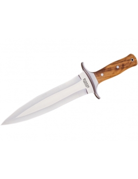 DAGUE DE CHASSE AVEC LAME DOUBLE TRANCHANT 23,5 CM INOX ET MANCHE BOIS D'OLIVIER