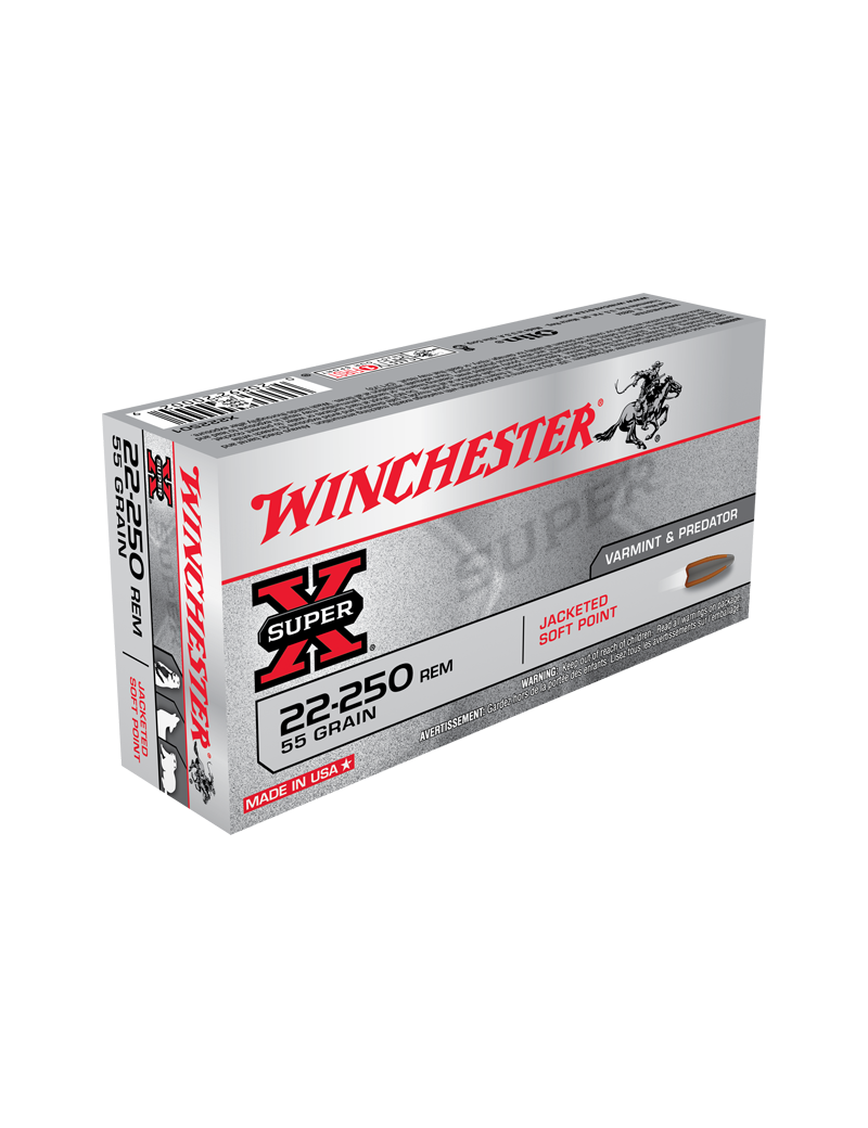 Munitions Winchester 22-250 55g psp