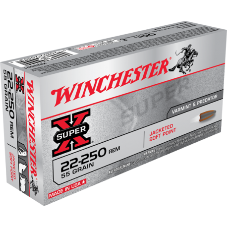 Munitions Winchester 22-250 55g psp