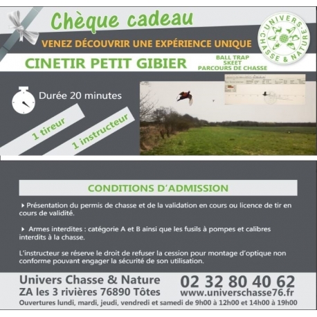 Cinétir petit gibier /ball trap/skeet/parcour de chasse