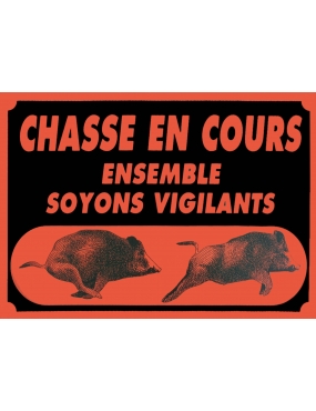 Pancarte Chasse en Cours 60...